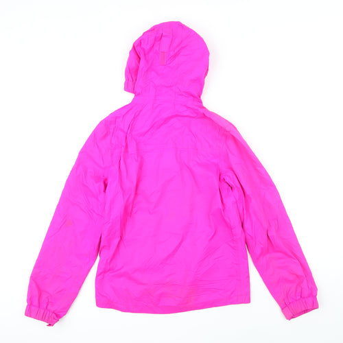 Mountain Warehouse Girls Pink Rain Coat Coat Size 11-12 Years Zip