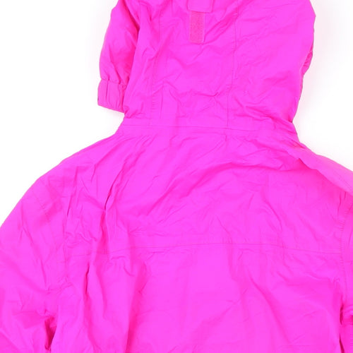 Mountain Warehouse Girls Pink Rain Coat Coat Size 11-12 Years Zip