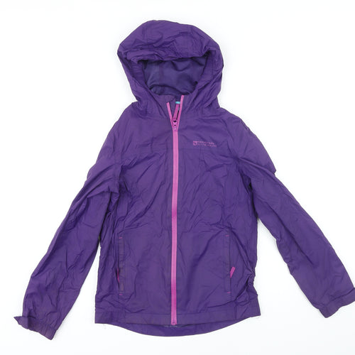 Mountain Warehouse Girls Purple Rain Coat Jacket Size 11-12 Years Zip