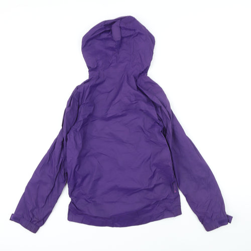 Mountain Warehouse Girls Purple Rain Coat Jacket Size 11-12 Years Zip