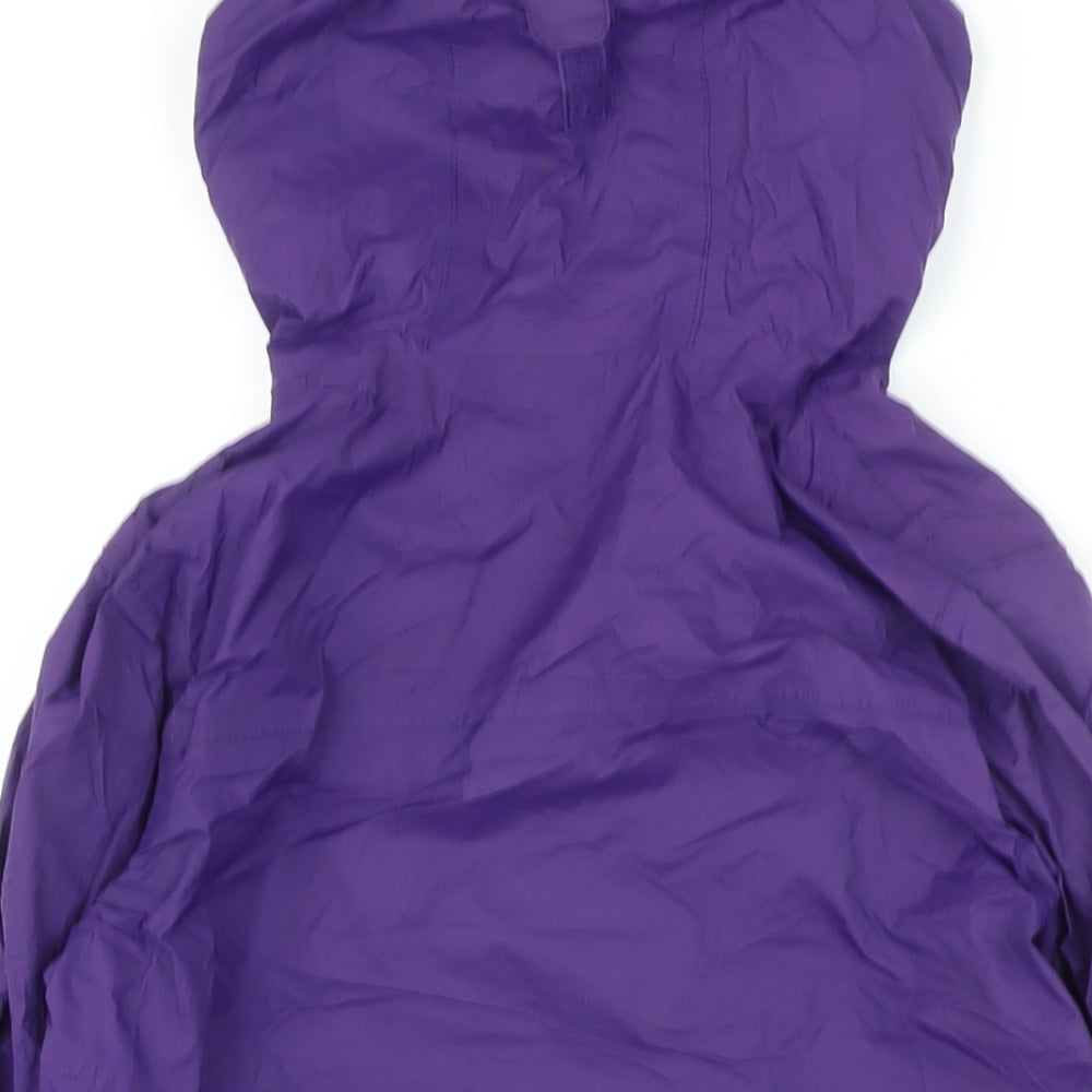 Mountain Warehouse Girls Purple Rain Coat Jacket Size 11-12 Years Zip