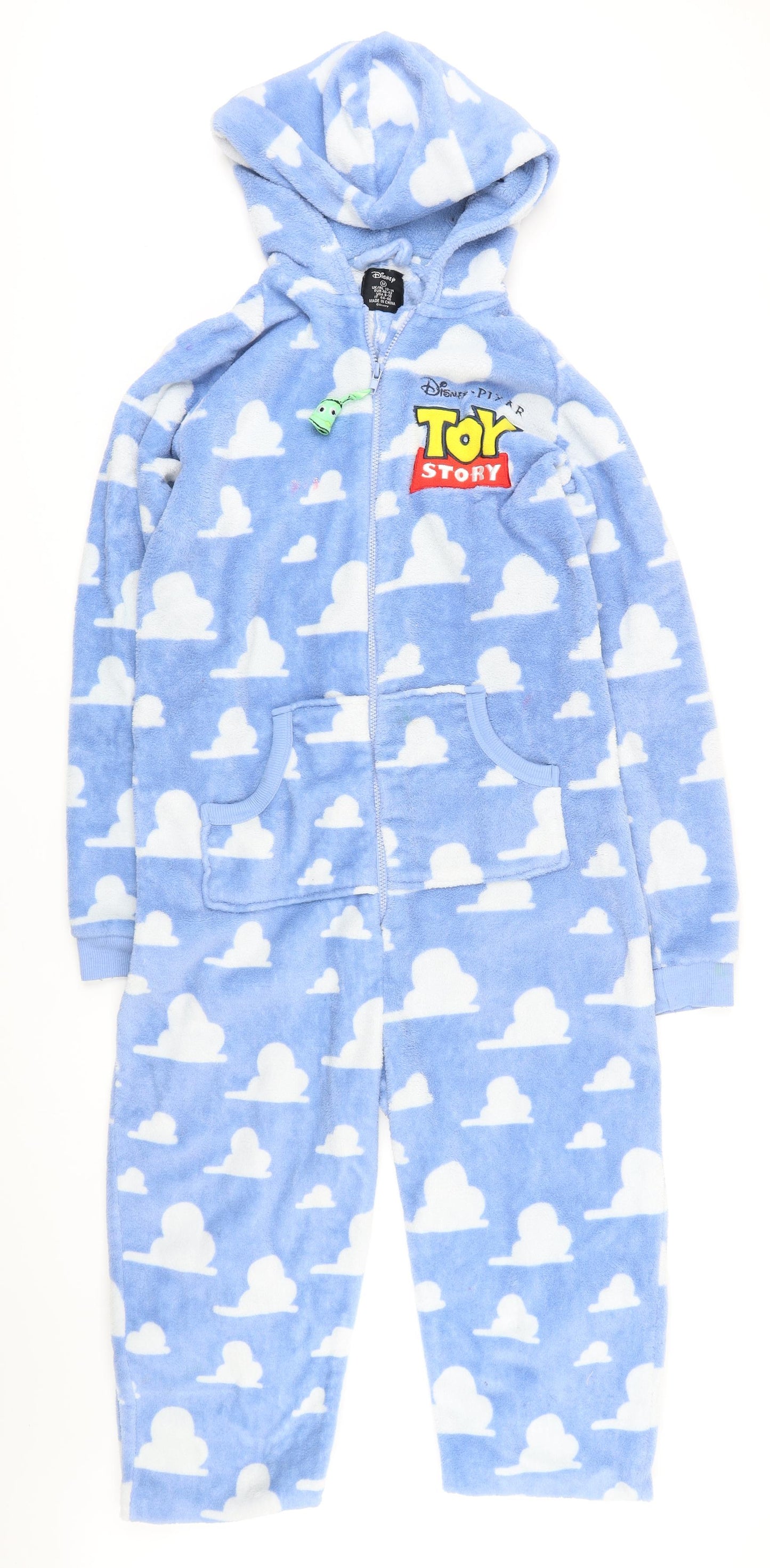 Disney Womens Blue Geometric Polyester Top One Piece Size M Zip - Toy Story