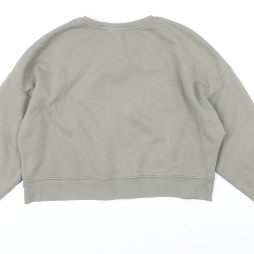 Disney Womens Green Cotton Pullover Sweatshirt Size M