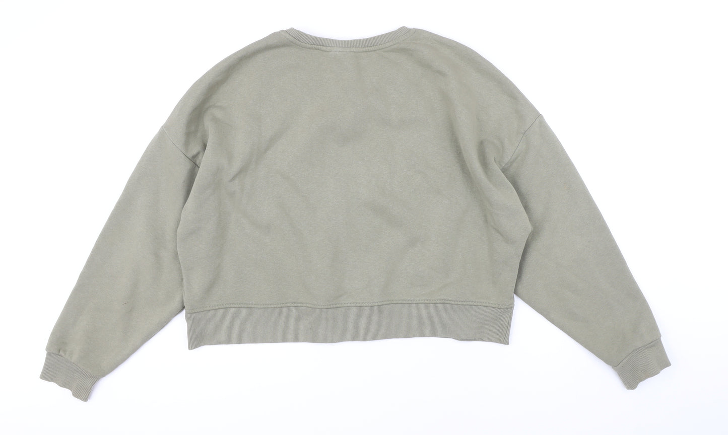 Disney Womens Green Cotton Pullover Sweatshirt Size M
