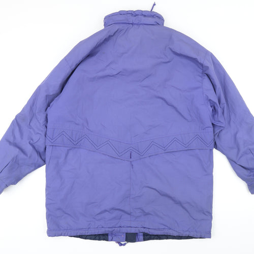 TELEMAC Womens Purple Jacket Coat Size 14 Zip