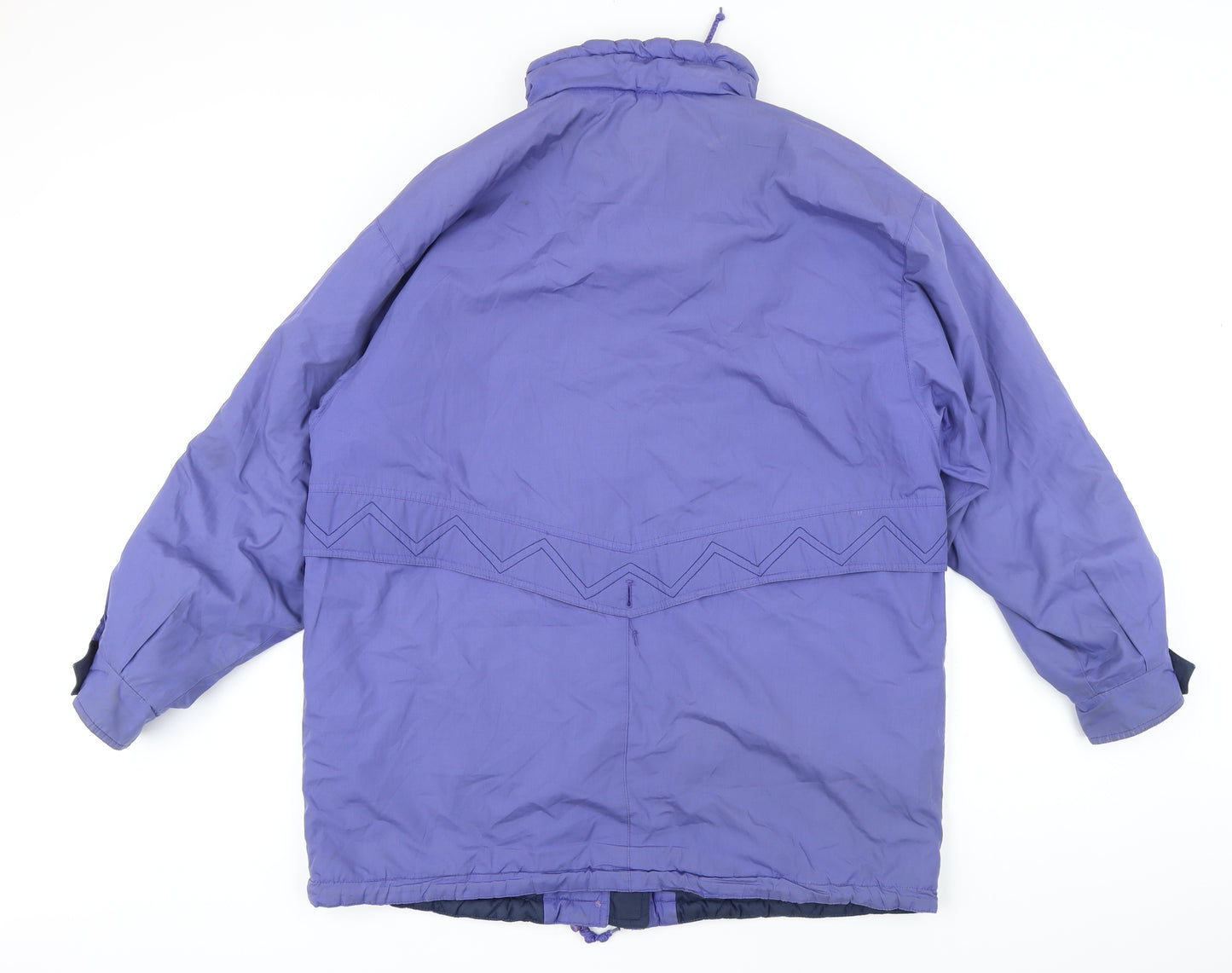 TELEMAC Womens Purple Jacket Coat Size 14 Zip