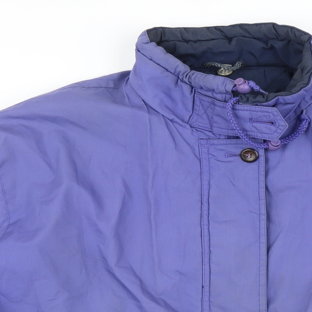 TELEMAC Womens Purple Jacket Coat Size 14 Zip