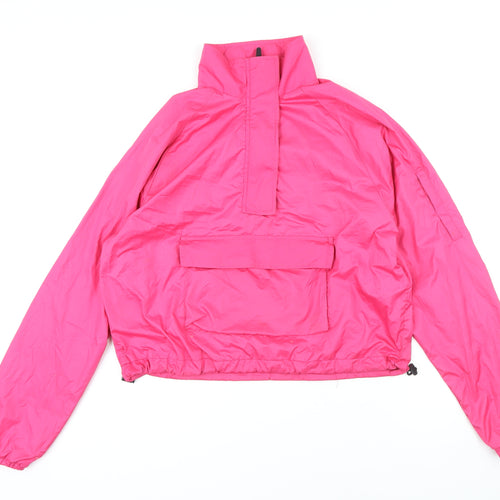 WORKOUT Womens Pink Jacket Size 8 Zip