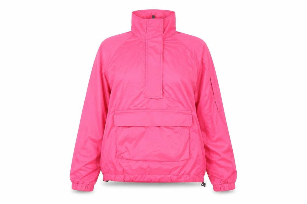 Front view of WorkOut women’s pink jacket, size UK 8, zip