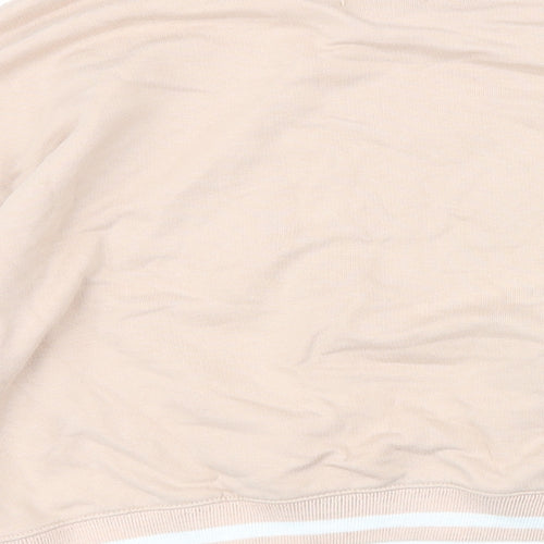 Pull&Bear Womens Pink Cotton Pullover Sweatshirt Size XS