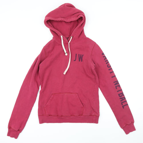 Jack Wills Womens Purple Cotton Pullover Hoodie Size 10