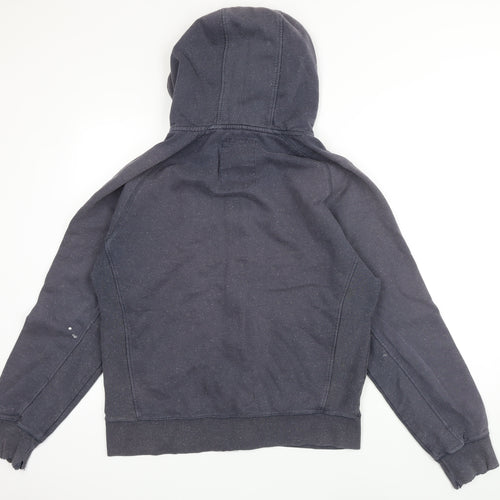 Crosshatch Mens Blue Geometric Cotton Full Zip Hoodie Size XL