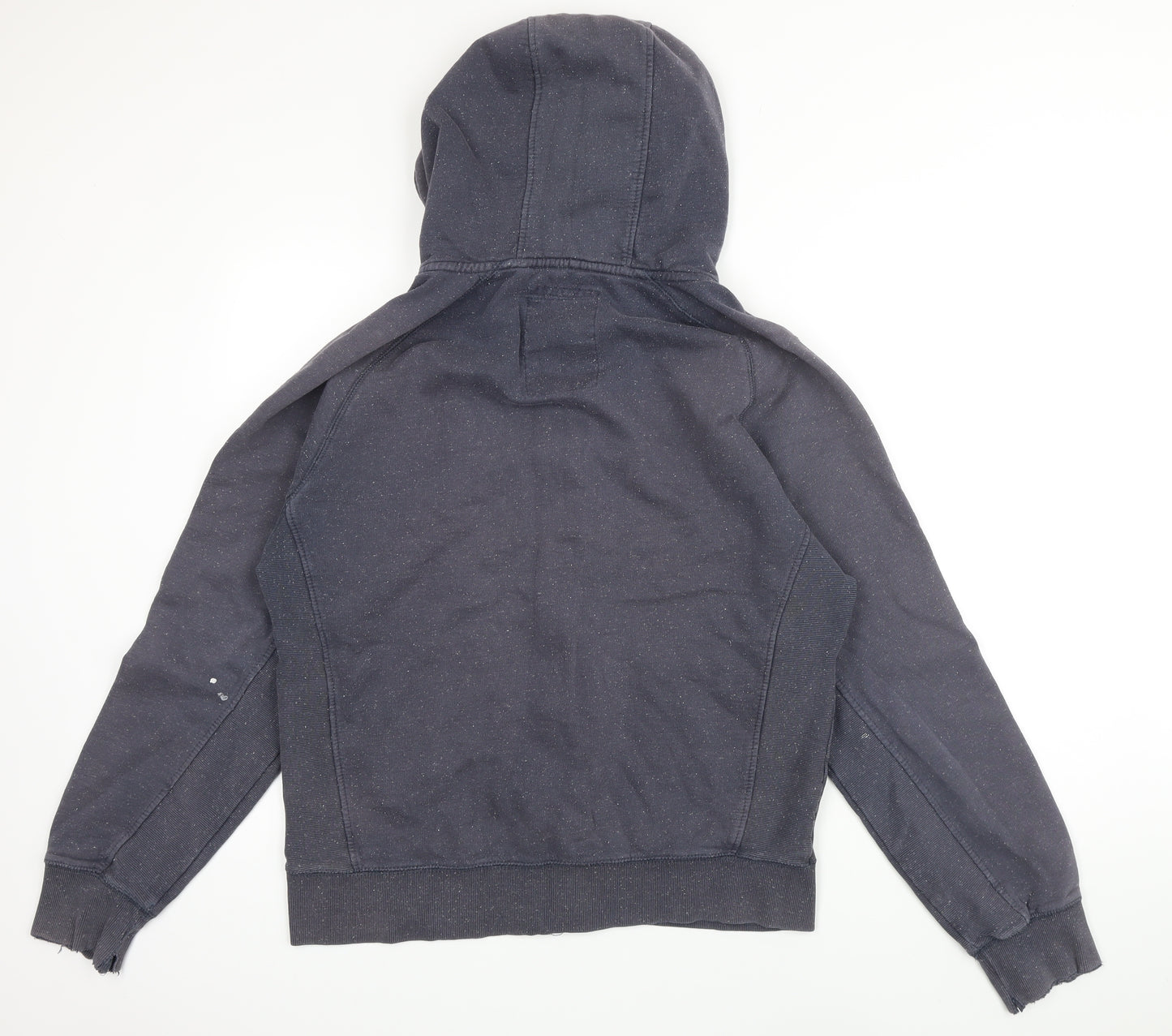 Crosshatch Mens Blue Geometric Cotton Full Zip Hoodie Size XL