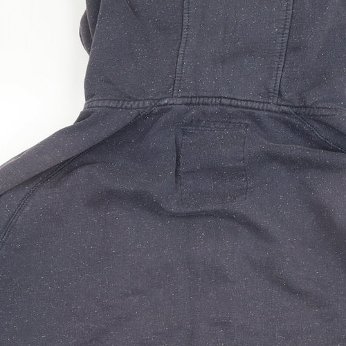 Crosshatch Mens Blue Geometric Cotton Full Zip Hoodie Size XL