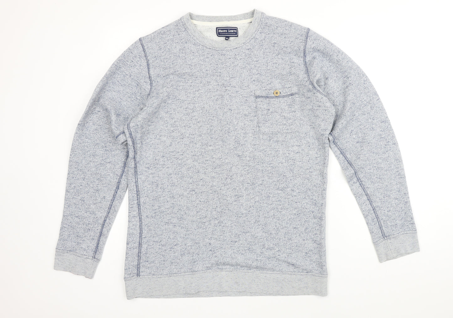 Shore Leave Womens Blue Cotton Pullover Sweatshirt Size M