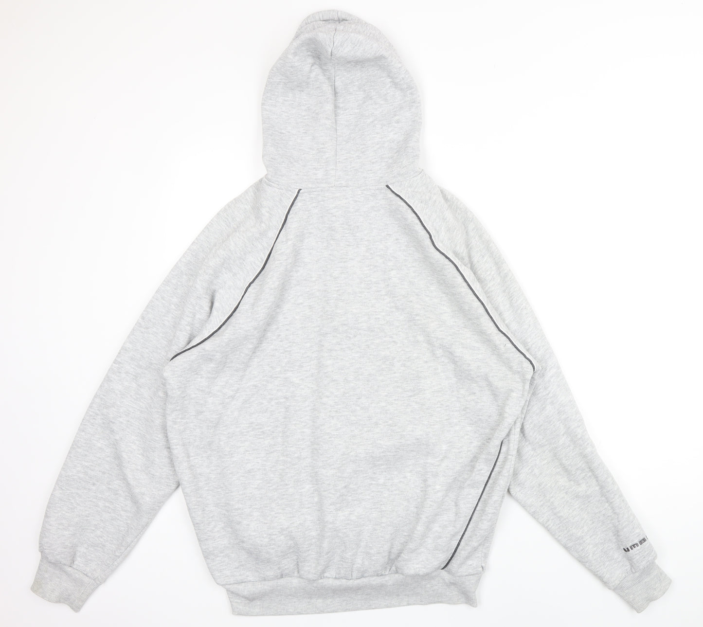 Umbro Mens Grey Cotton Full Zip Hoodie Size XL
