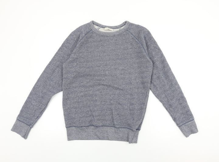 Selected Homme Mens Blue Cotton Pullover Sweatshirt Size M