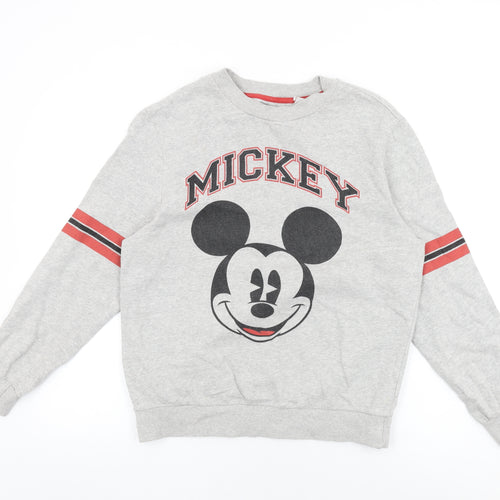 Disney Womens Grey Cotton Pullover Sweatshirt Size S Pullover