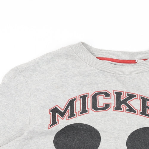 Disney Womens Grey Cotton Pullover Sweatshirt Size S Pullover