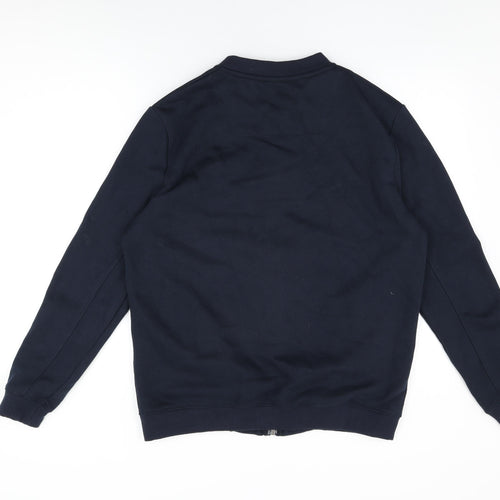 Threadbare Mens Blue Cotton Full Zip Sweatshirt Size M