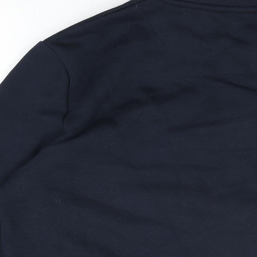 Threadbare Mens Blue Cotton Full Zip Sweatshirt Size M