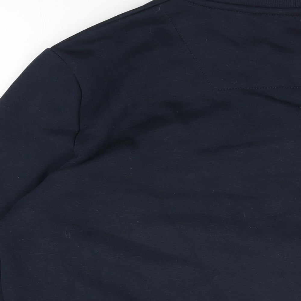 Threadbare Mens Blue Cotton Full Zip Sweatshirt Size M