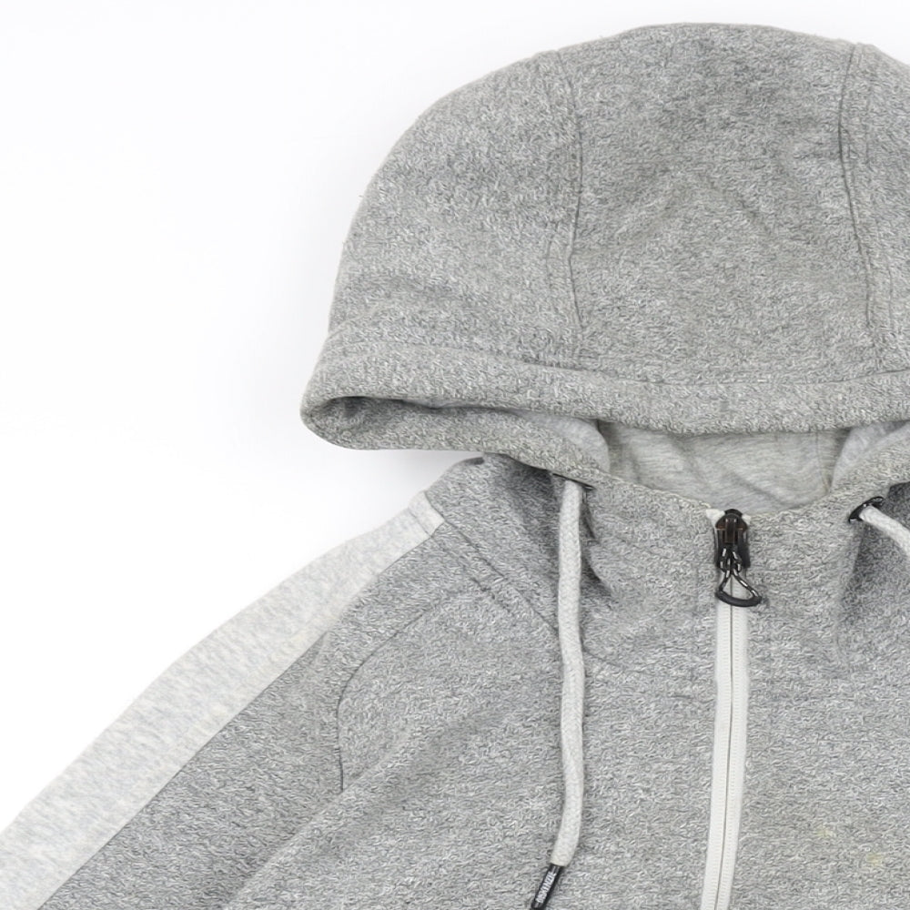 McKenzie Mens Grey Cotton Full Zip Hoodie Size S