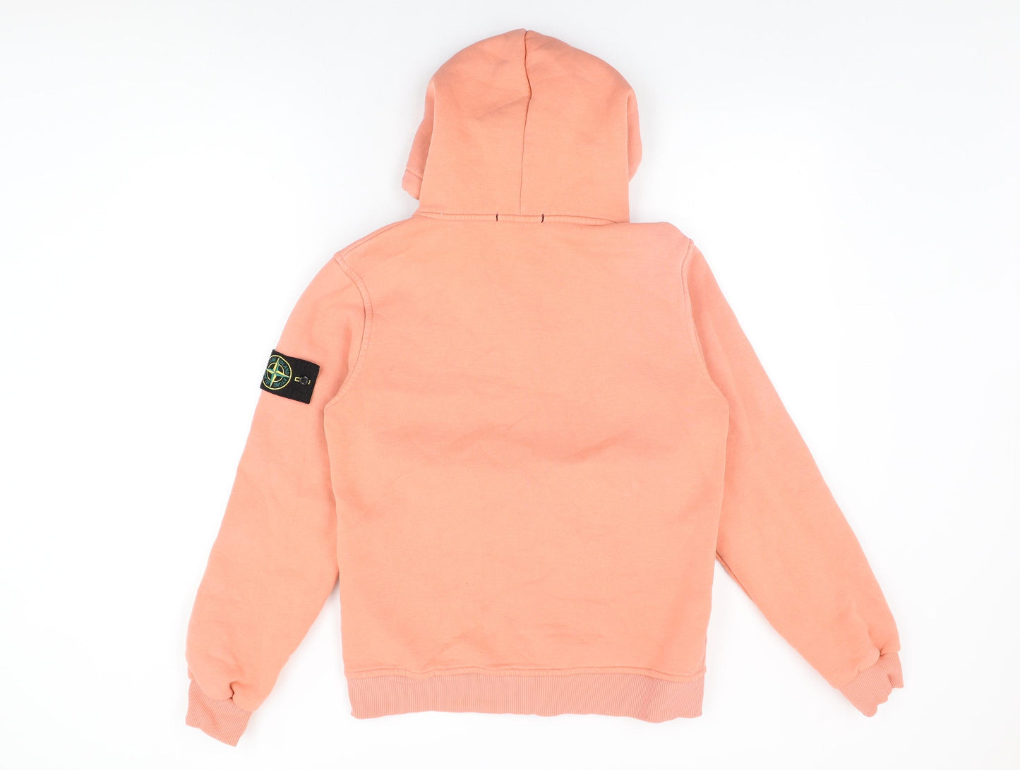 Stone Island Mens Pink Cotton Full Zip Hoodie Size S