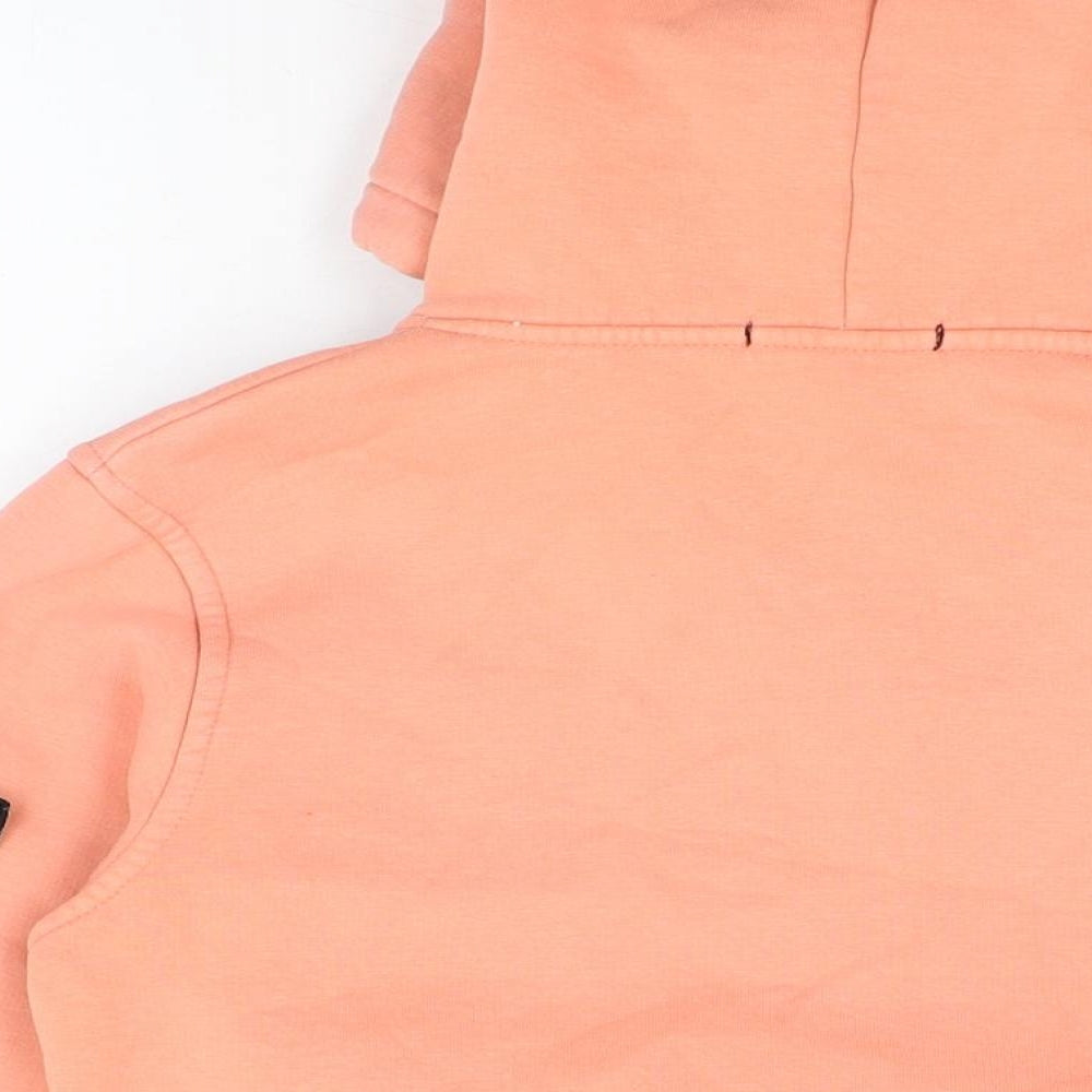 Stone Island Mens Pink Cotton Full Zip Hoodie Size S