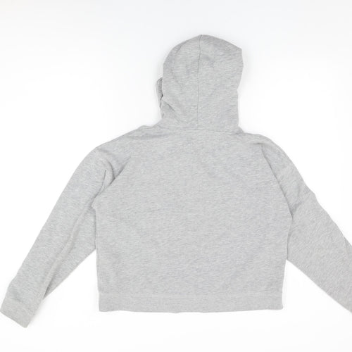 Jack Wills Womens Grey Cotton Pullover Hoodie Size 12 Pullover