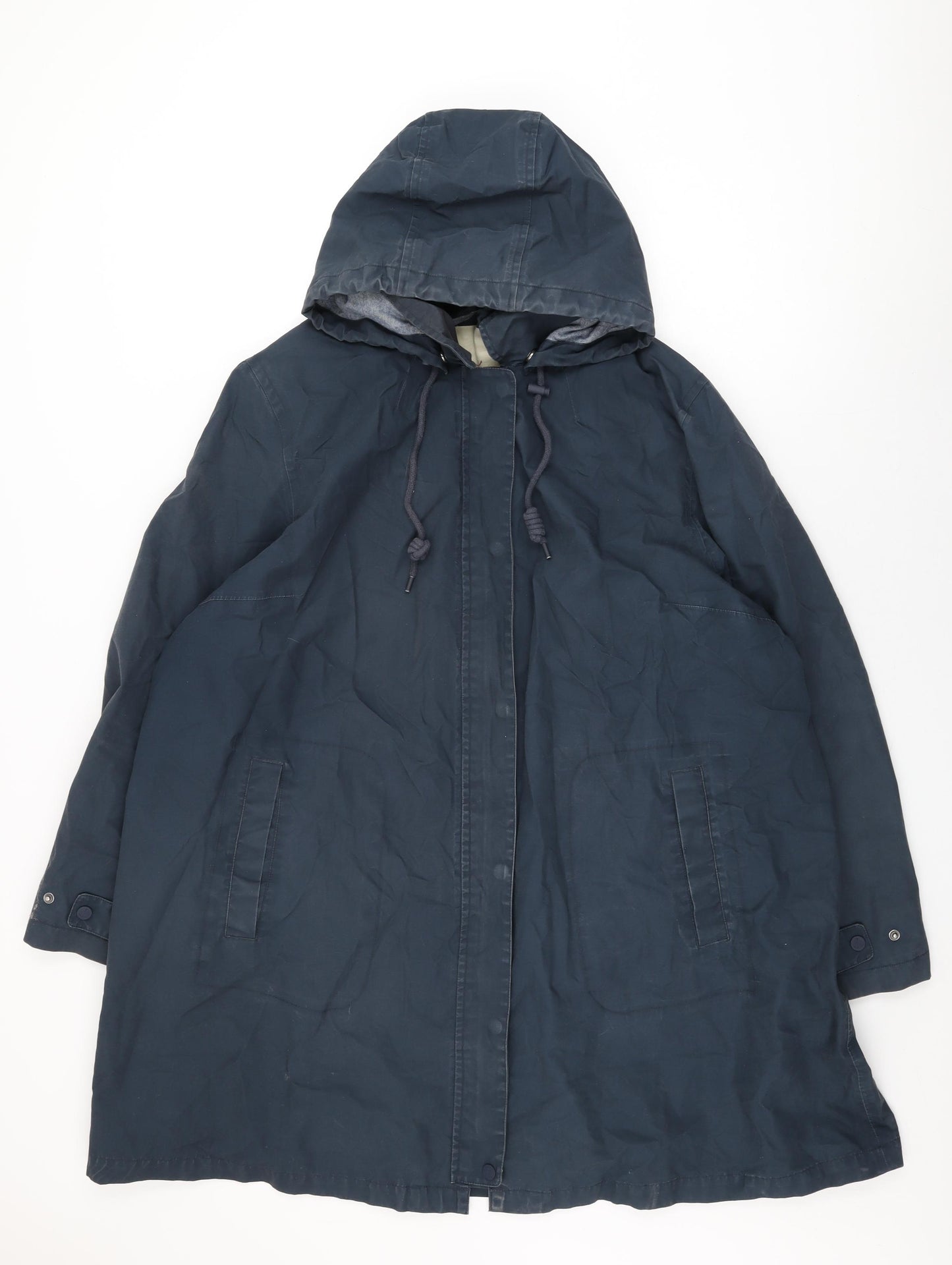 Seasalt Womens Blue Overcoat Coat Size 24 Zip