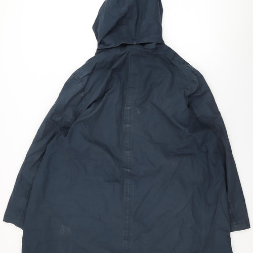 Seasalt Womens Blue Overcoat Coat Size 24 Zip