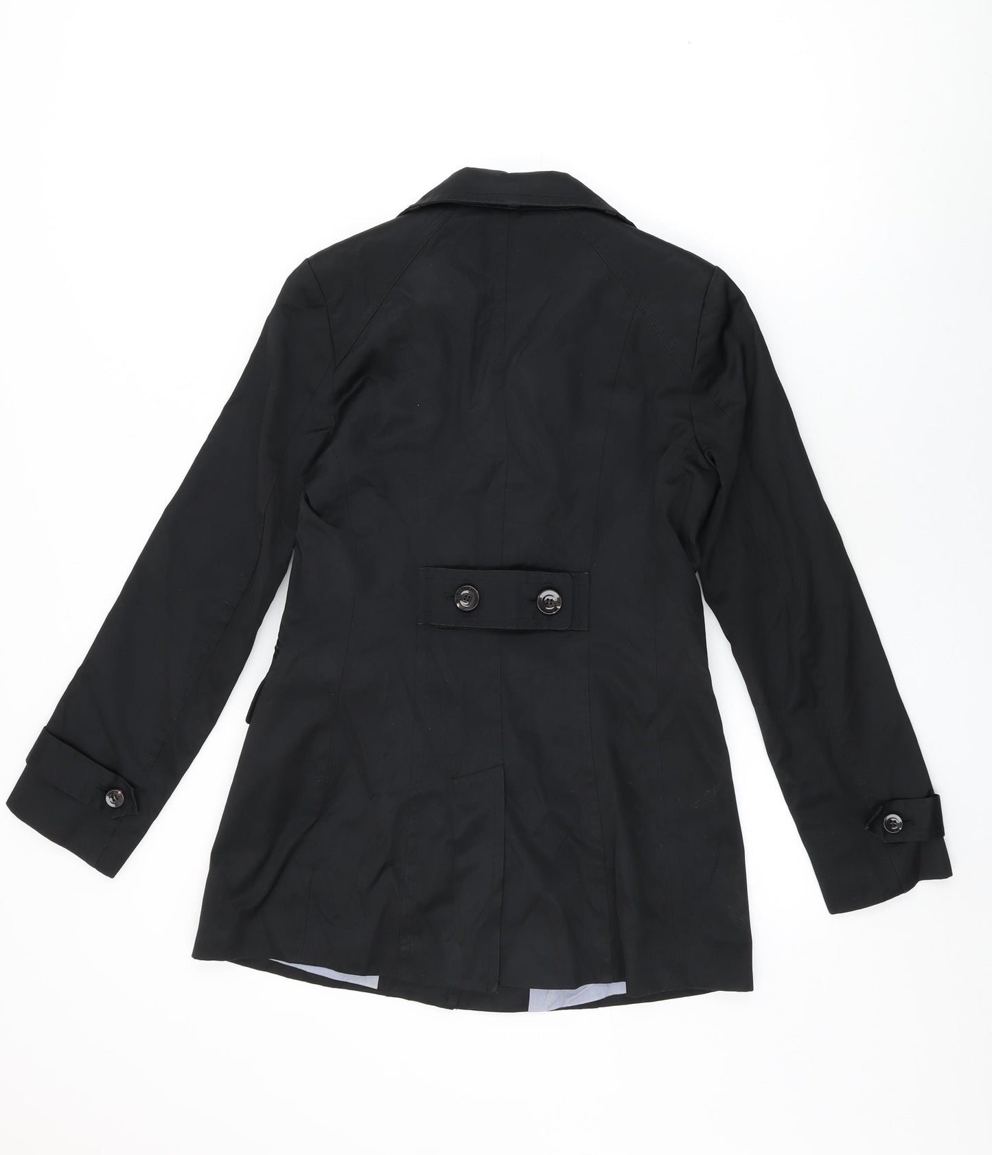 Marc New York Womens Black Overcoat Coat Size XS Button