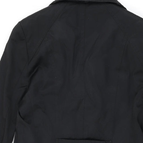 Marc New York Womens Black Overcoat Coat Size XS Button