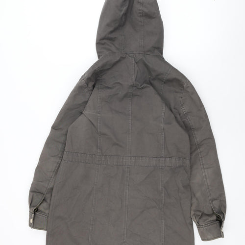 On Parle De Vous Womens Brown Overcoat Coat Size 10 Zip