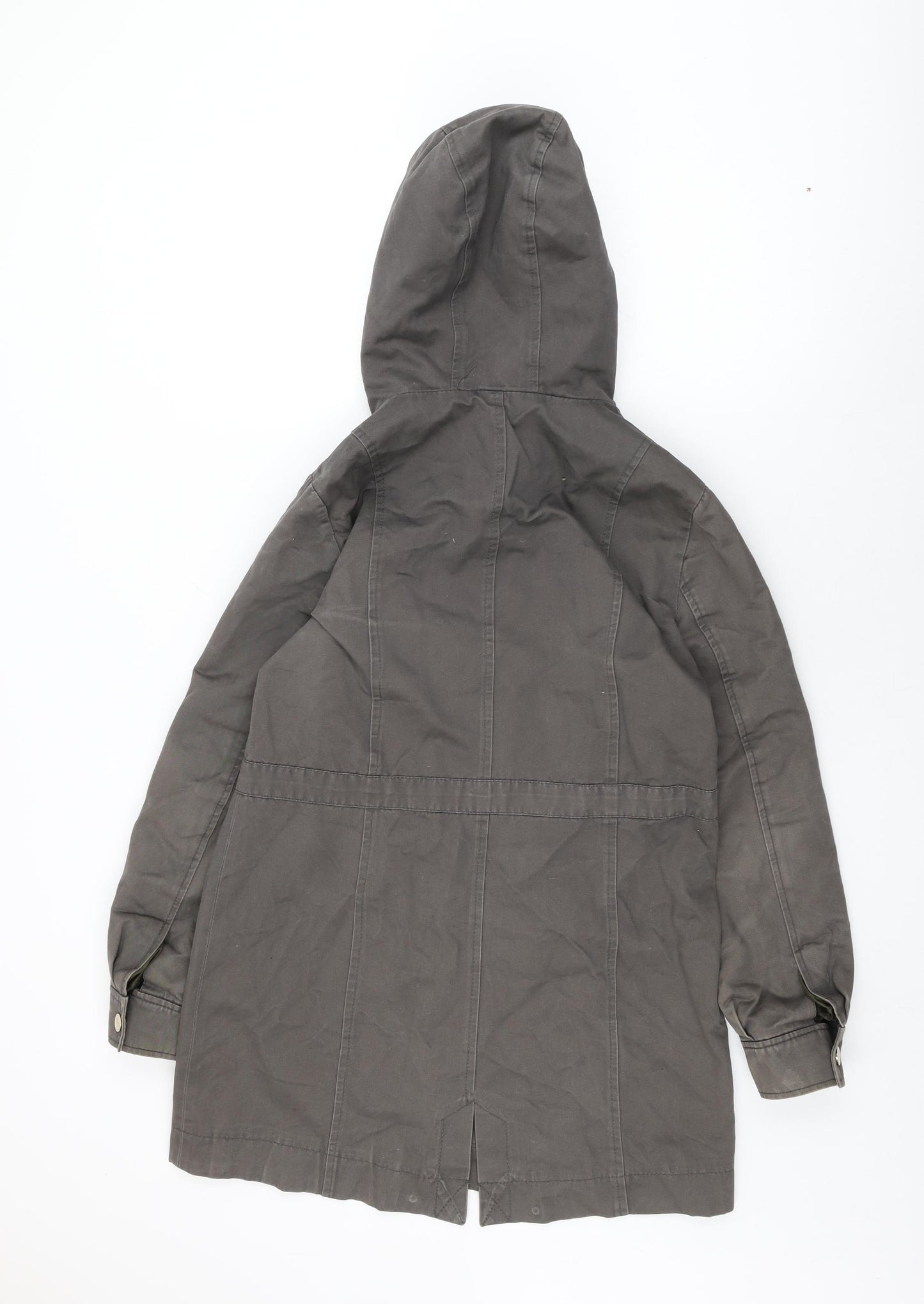 On Parle De Vous Womens Brown Overcoat Coat Size 10 Zip