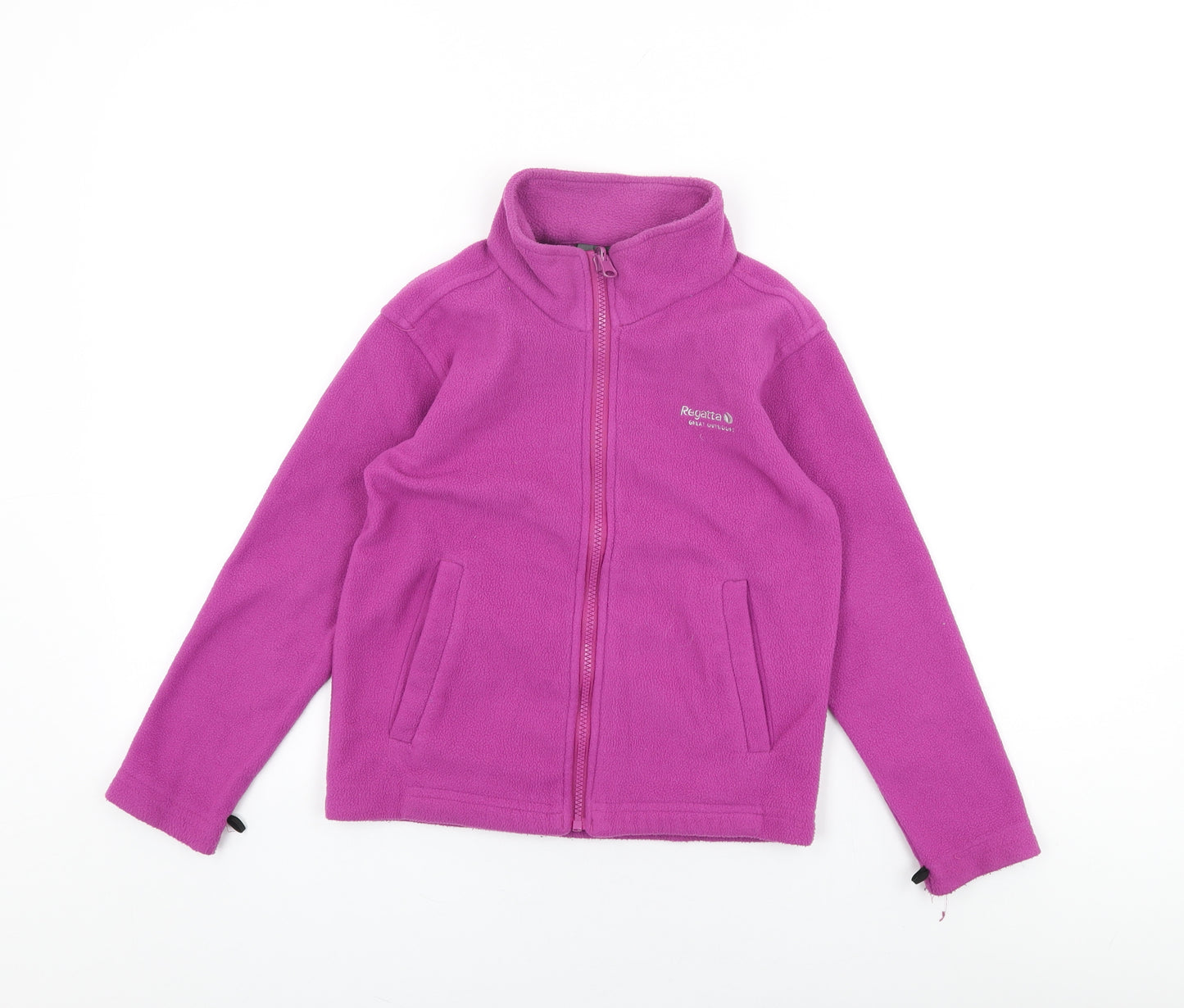 Regatta Girls Purple Polyester Full Zip Sweatshirt Size 7-8 Years Zip