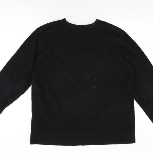 Atlantic Terrain Mens Black Polyester T-Shirt Size L V-Neck