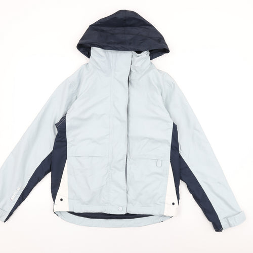 Nautical Womens Blue Rain Coat Coat Size 8 Zip