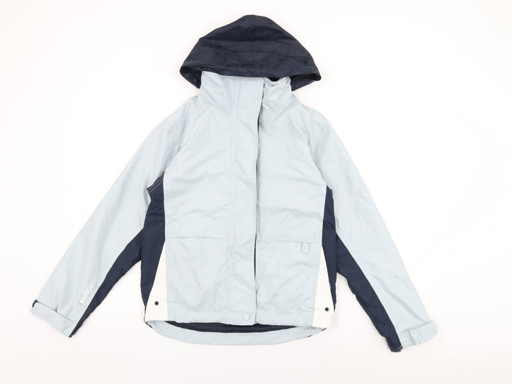 Nautical Womens Blue Rain Coat Coat Size 8 Zip