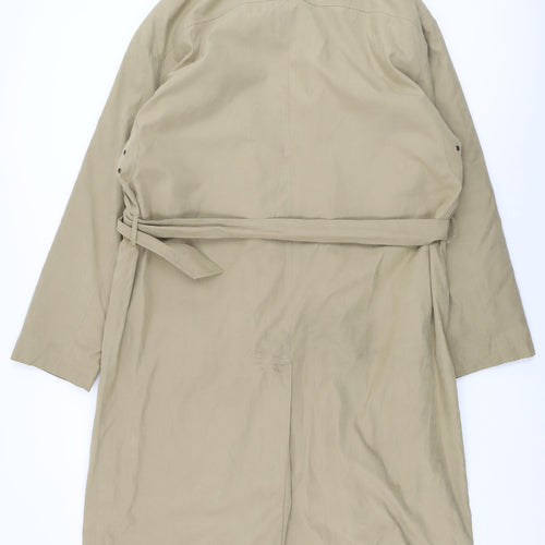 Rainman Mens Beige Overcoat Coat Size 40 Button