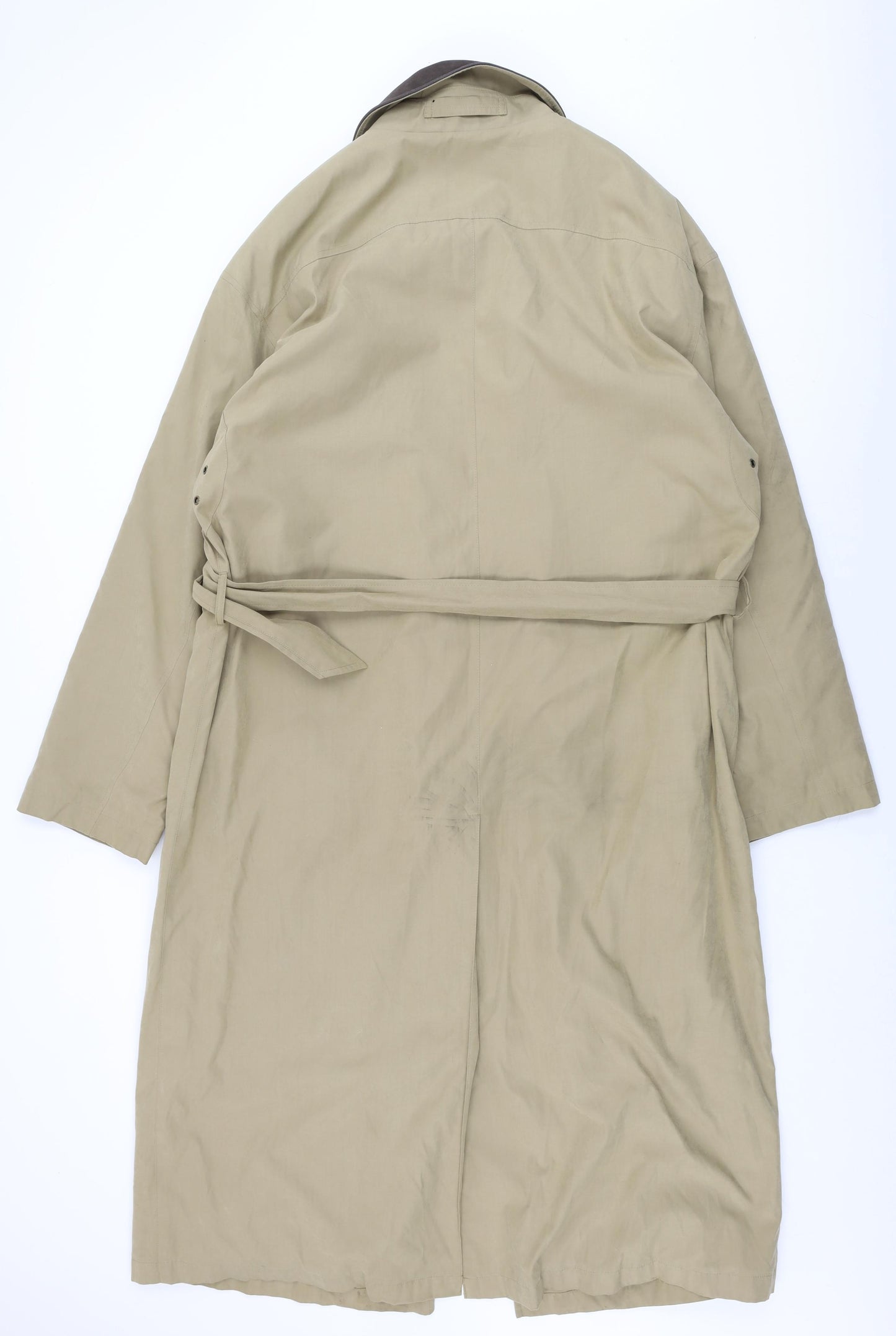 Rainman Mens Beige Overcoat Coat Size 40 Button