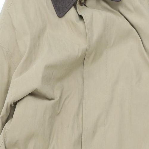 Rainman Mens Beige Overcoat Coat Size 40 Button