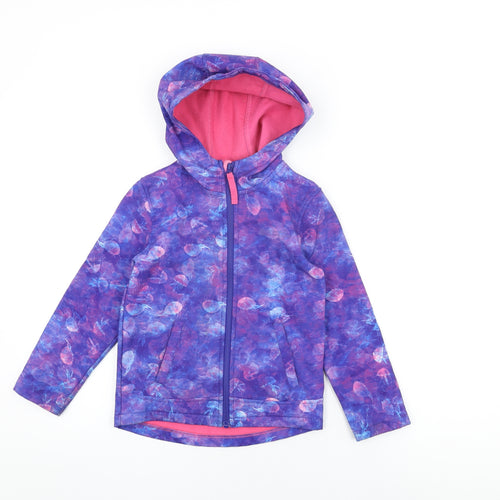 Mountain Warehouse Girls Blue Geometric Jacket Coat Size 5-6 Years Zip