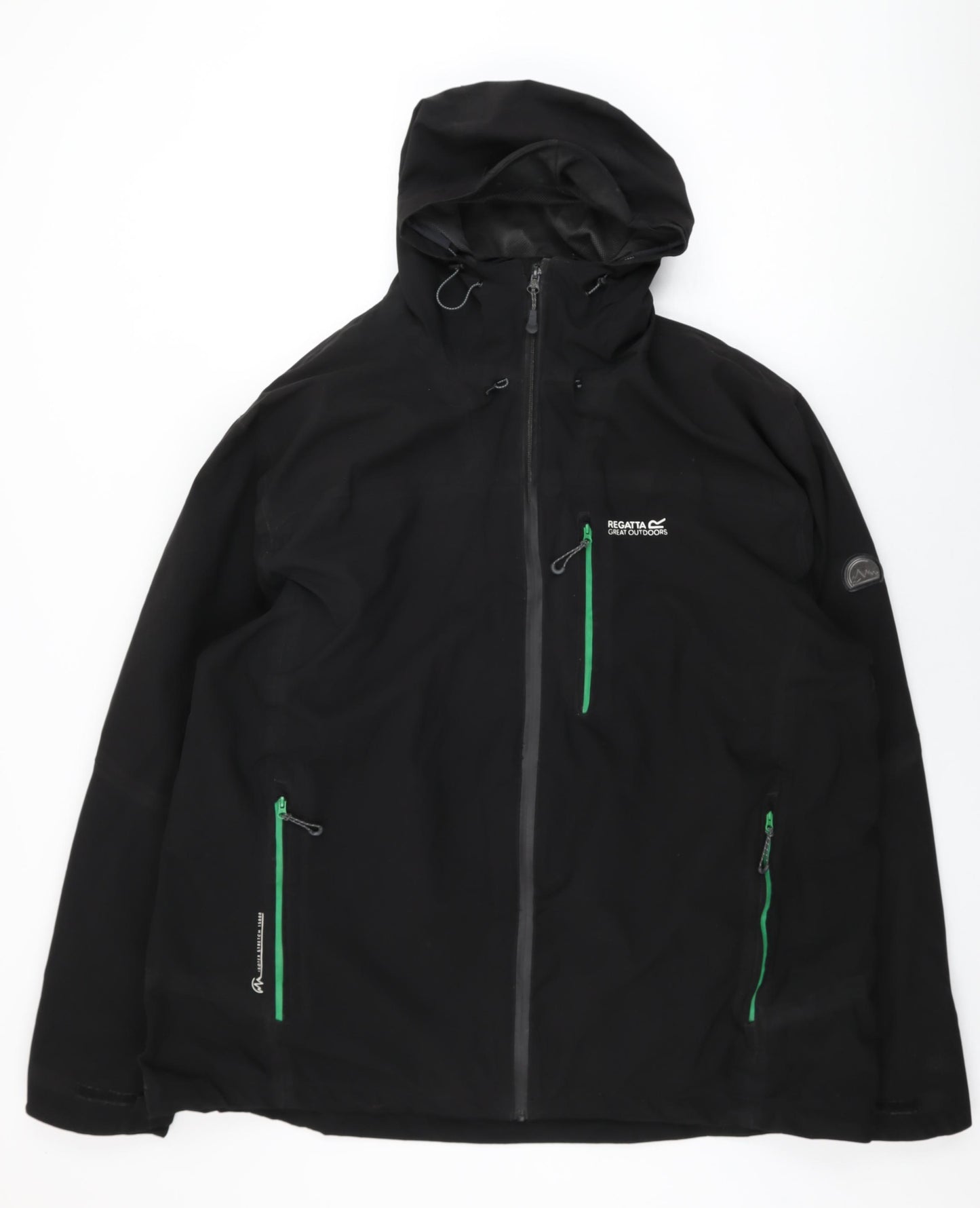 Regatta Mens Black Rain Coat Coat Size 3XL Zip