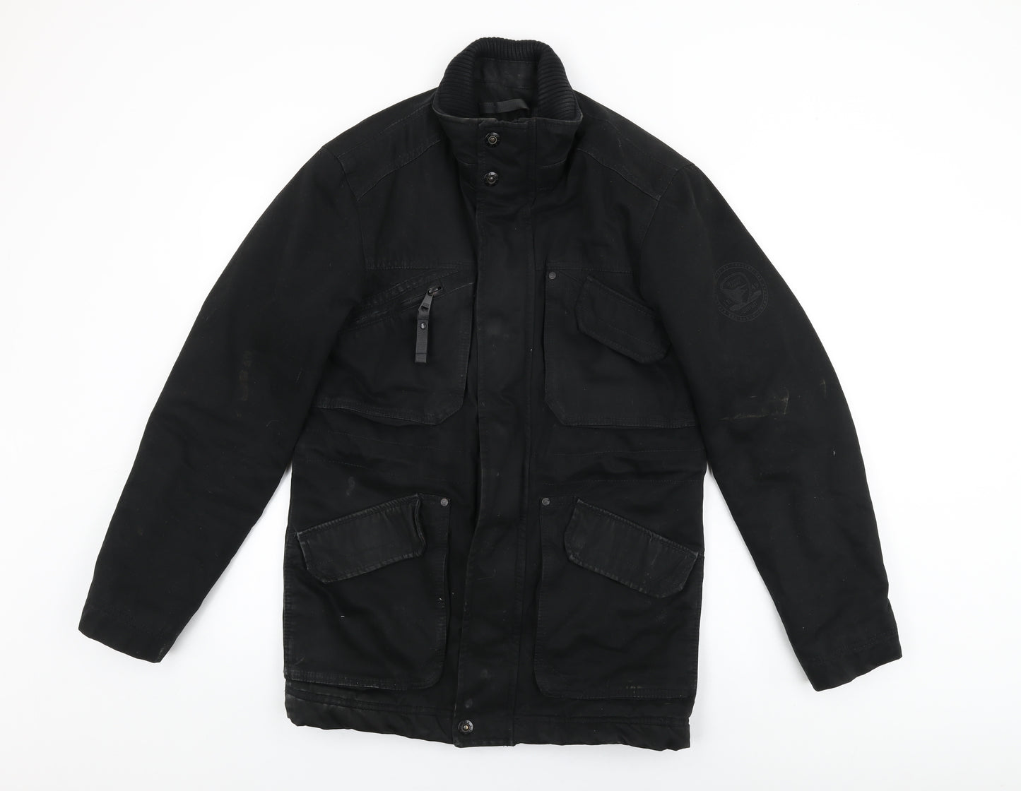 Espirit Mens Black Jacket Coat Size S Zip