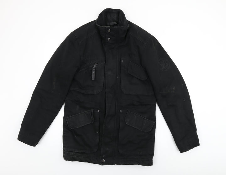Espirit Mens Black Jacket Coat Size S Zip