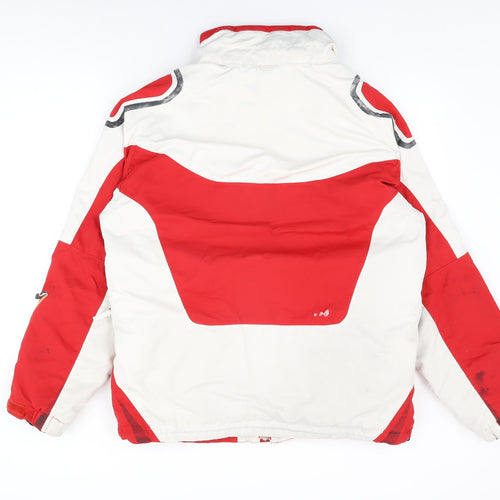 Wed'ze Mens Red Rain Coat Coat Size L Zip