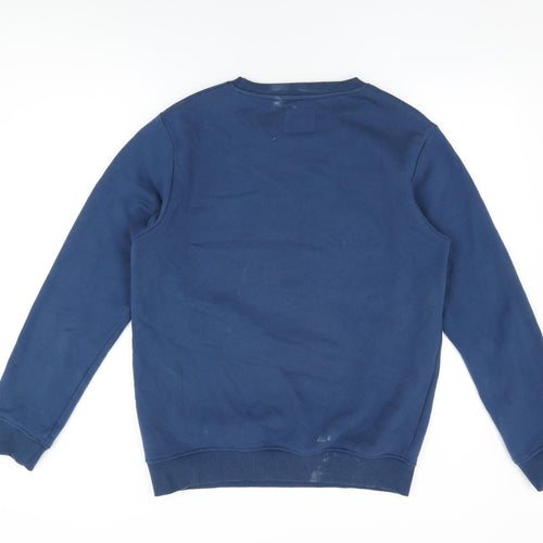 Farrell London Mens Blue Cotton Pullover Sweatshirt Size M