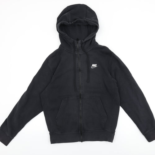 Nike Mens Black Cotton Full Zip Hoodie Size XS